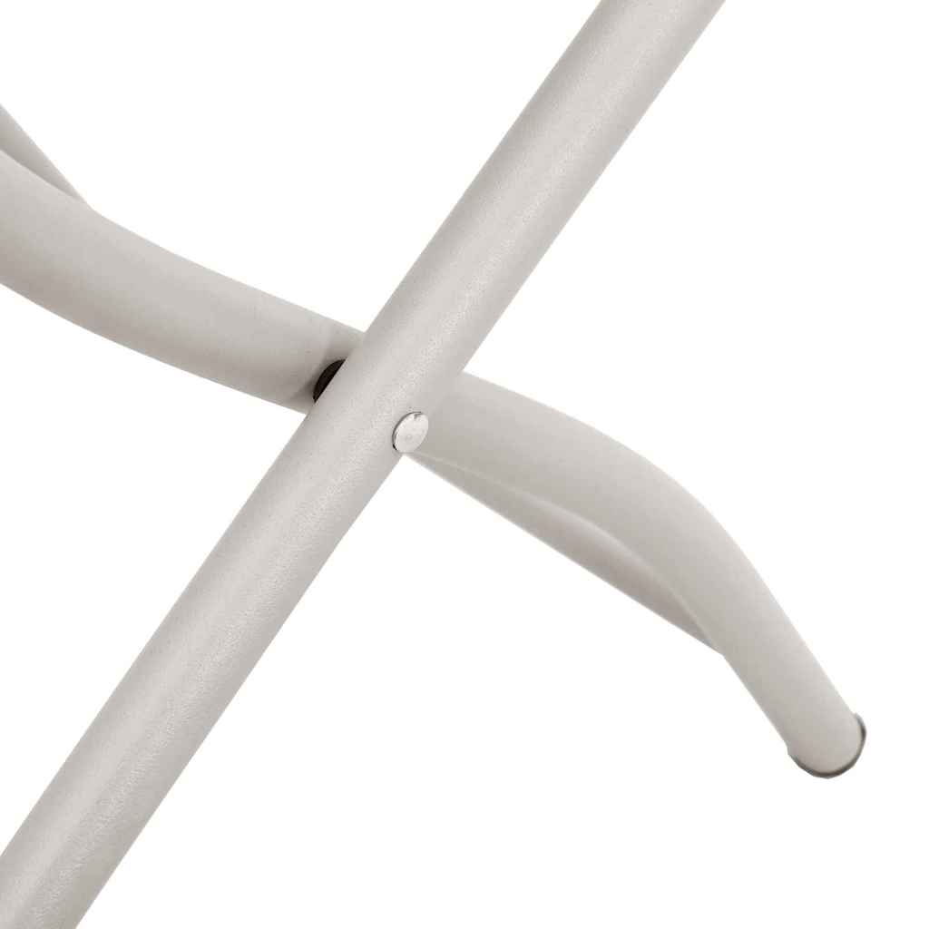 Garden Folding Chair Folding 2 pcs Beige 55 x 56.5 x 91cm Steel